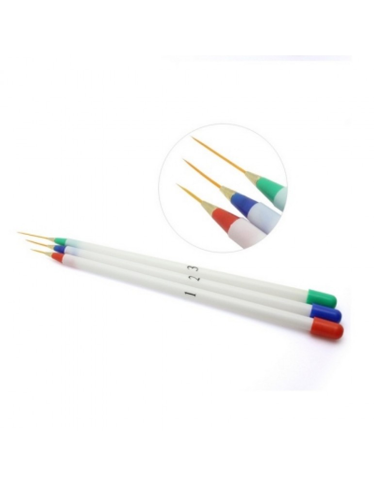 6PCS Nail Art Flower Dot Painting Drawing Polish Brush Pen Tools