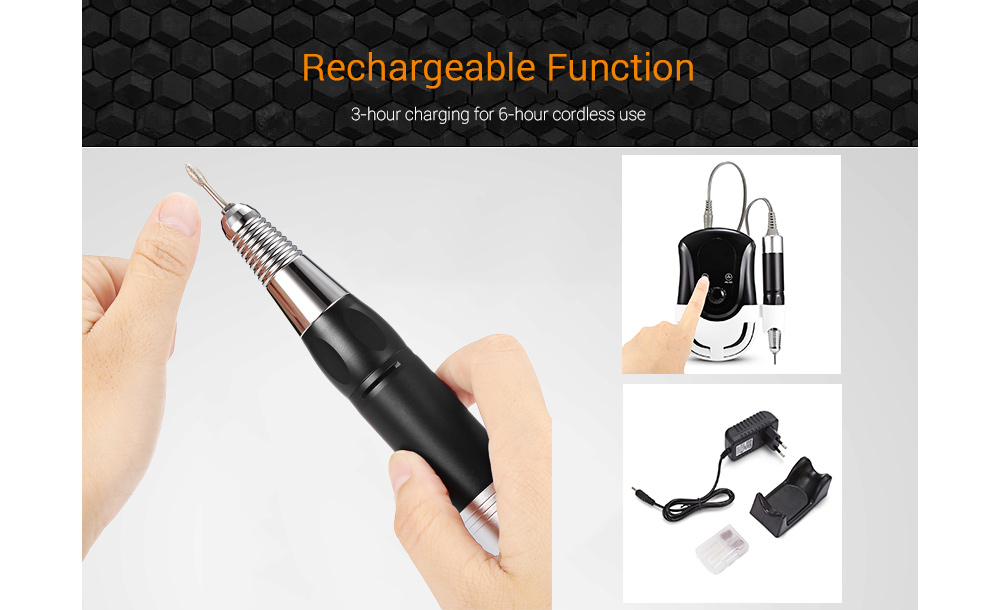 30000RPM Nail Manicure Pedicure Tools Files Electric Polisher Grinding Glazing Machine